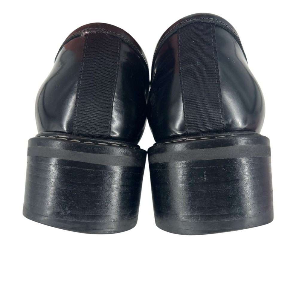 Rag & Bone Black Leather Penny Loafers with Contrast Stitching Size 40 - Picture 10 of 15